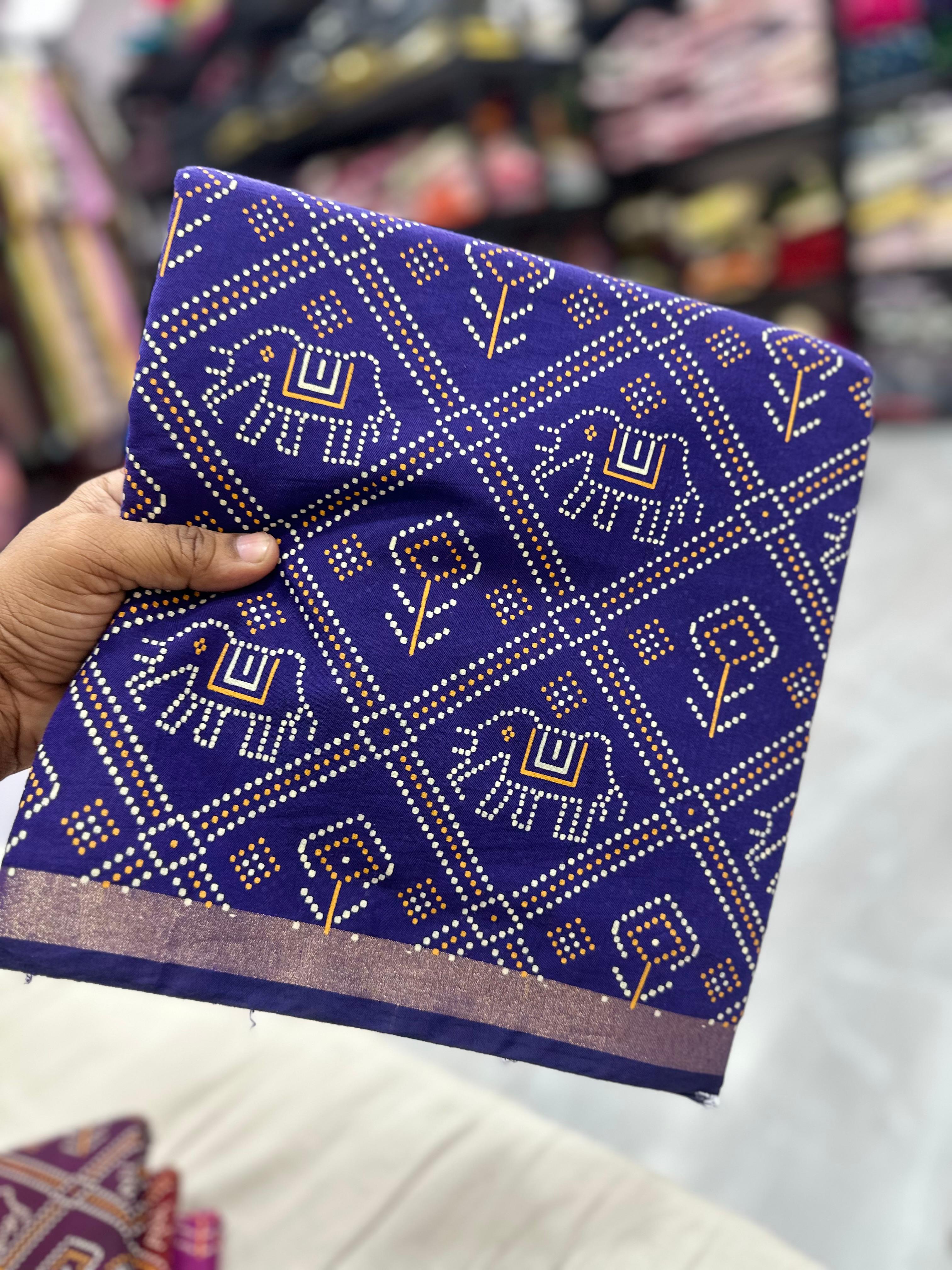 Sareewave Presents Designer Gadhval Bandhni Saree