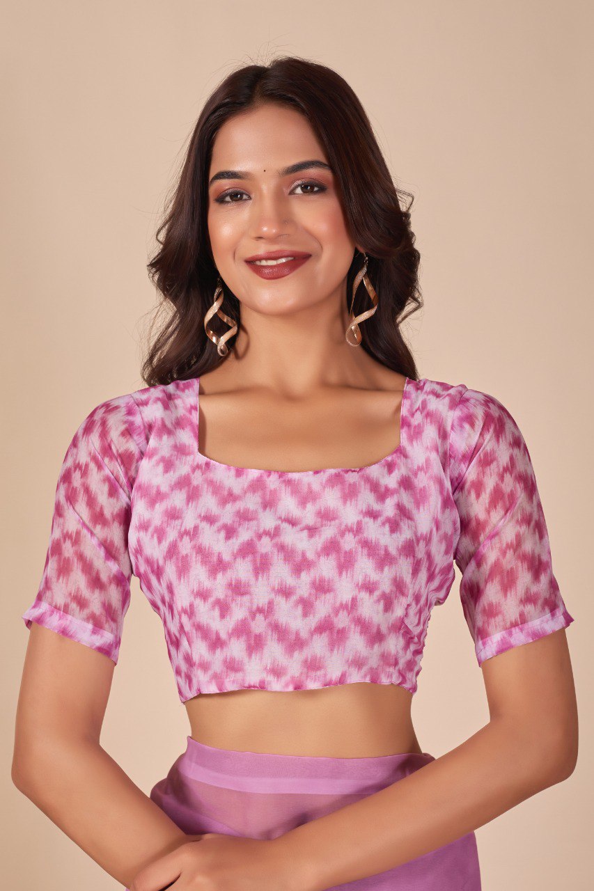 Heavy Gorggate Flower print Fabrics with Fancy Foil Print saree