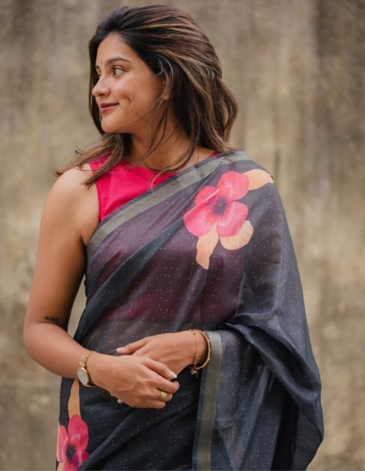 Sareewave Presents Designer Cotton Linen Silk Saree
