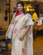 Sareewave Presents Designer Cotton Linen Silk Saree
