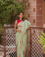 Sareewave Presents Designer Cotton Linen Silk Saree
