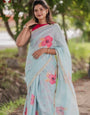 Sareewave Presents Designer Cotton Linen Silk Saree