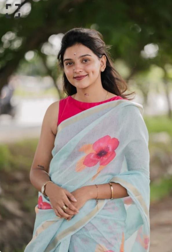 Sareewave Presents Designer Cotton Linen Silk Saree