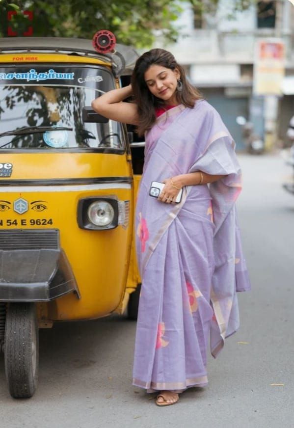 Sareewave Presents Designer Cotton Linen Silk Saree