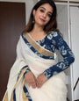 Sareewave Presents Designer Cotton Linen Silk Saree
