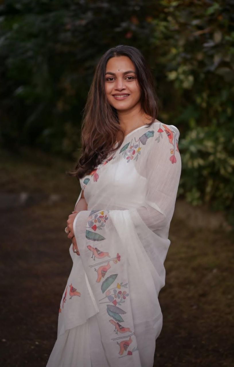 Sareewave Presents Designer Cotton Linen Silk Saree