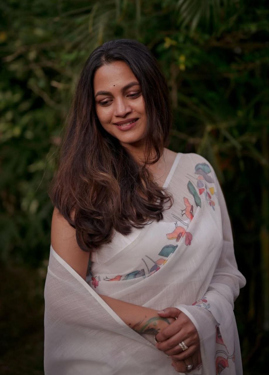 Sareewave Presents Designer Cotton Linen Silk Saree