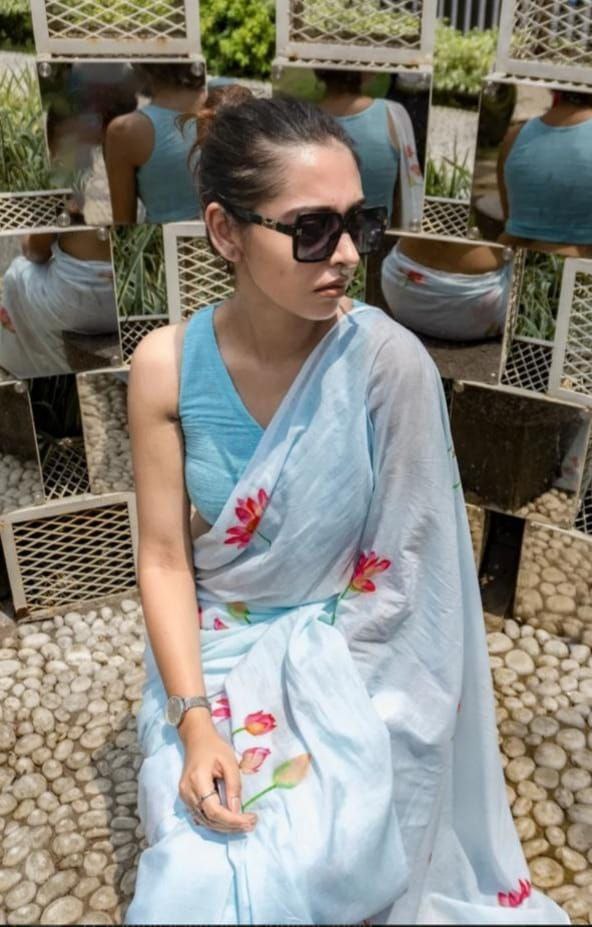 Sareewave Presents Designer Cotton Linen Silk Saree