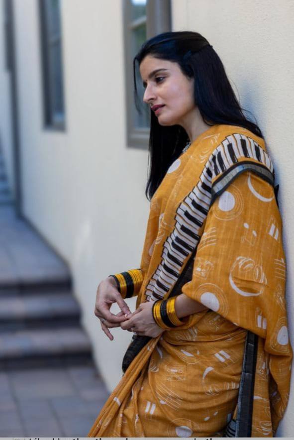 Sareewave Presents Designer Cotton Linen Silk Saree