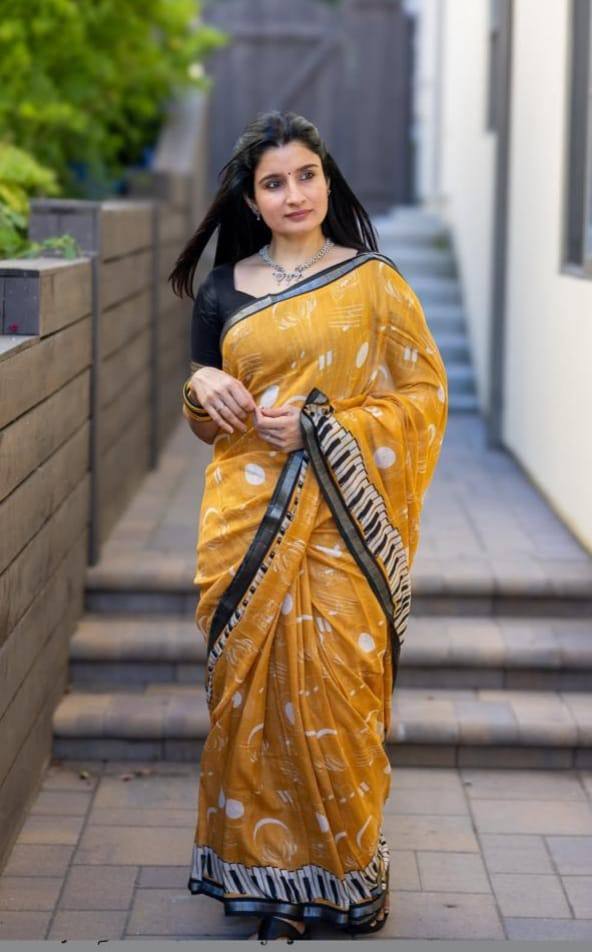 Sareewave Presents Designer Cotton Linen Silk Saree
