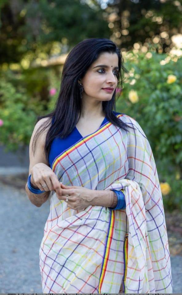 Sareewave Presents Designer Cotton Linen Silk Saree