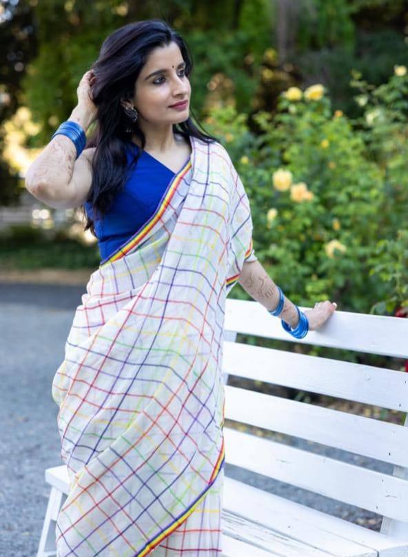 Sareewave Presents Designer Cotton Linen Silk Saree