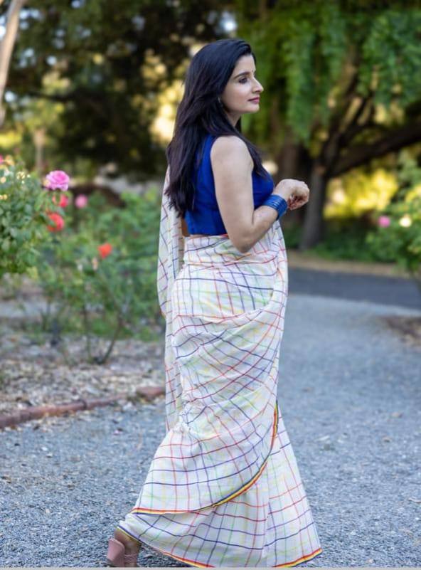Sareewave Presents Designer Cotton Linen Silk Saree