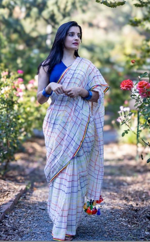 Sareewave Presents Designer Cotton Linen Silk Saree