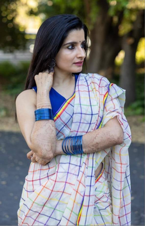 Sareewave Presents Designer Cotton Linen Silk Saree