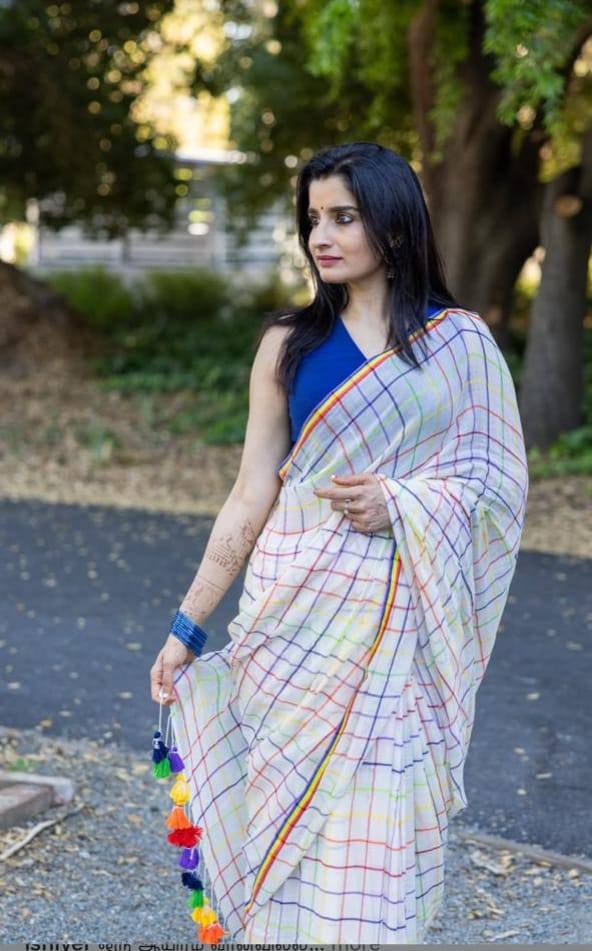Sareewave Presents Designer Cotton Linen Silk Saree