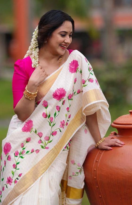 Sareewave Presents Designer Cotton Linen Silk Saree