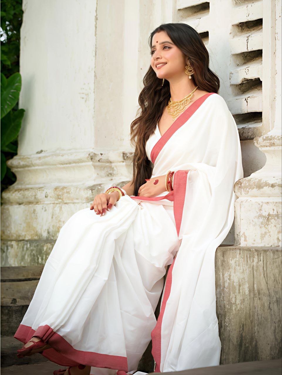 Sareewave Presents Designer Cotton Linen Silk Saree