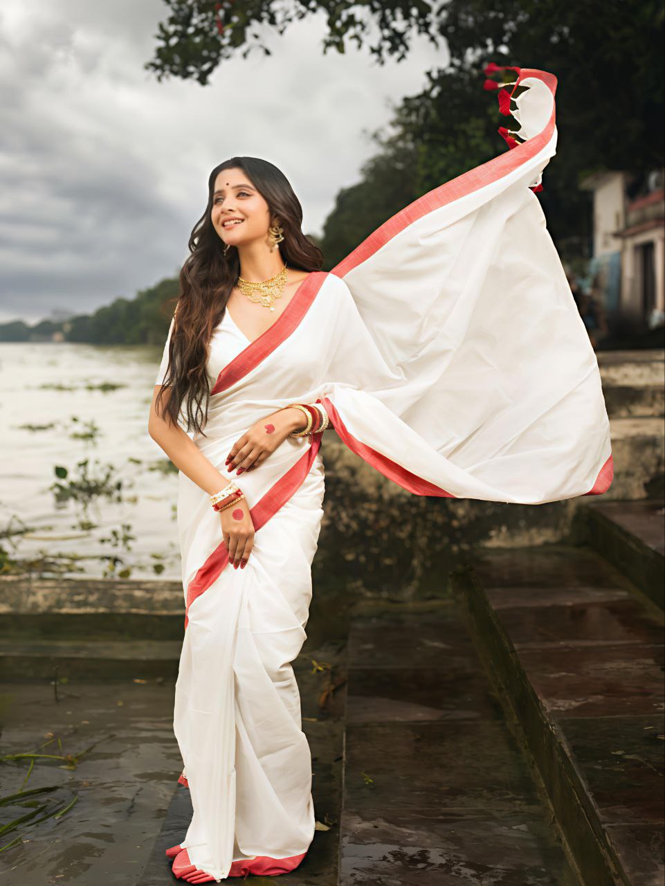 Sareewave Presents Designer Cotton Linen Silk Saree