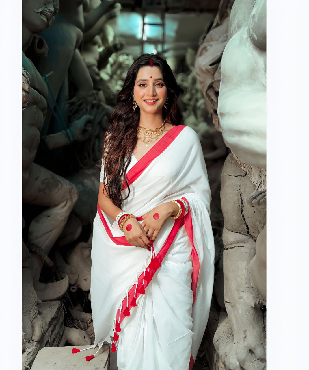 Sareewave Presents Designer Cotton Linen Silk Saree