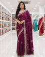 Heavy Embroidery Rangoli Silk Saree
