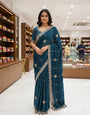 Heavy Embroidery Rangoli Silk Saree