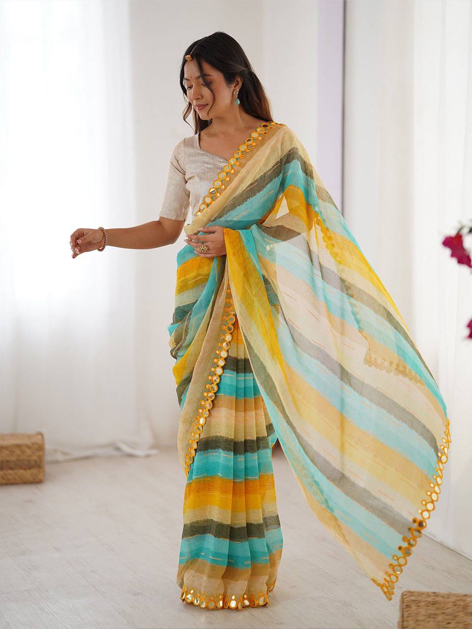 Sareewave Presents Designer Leriya Look Saree