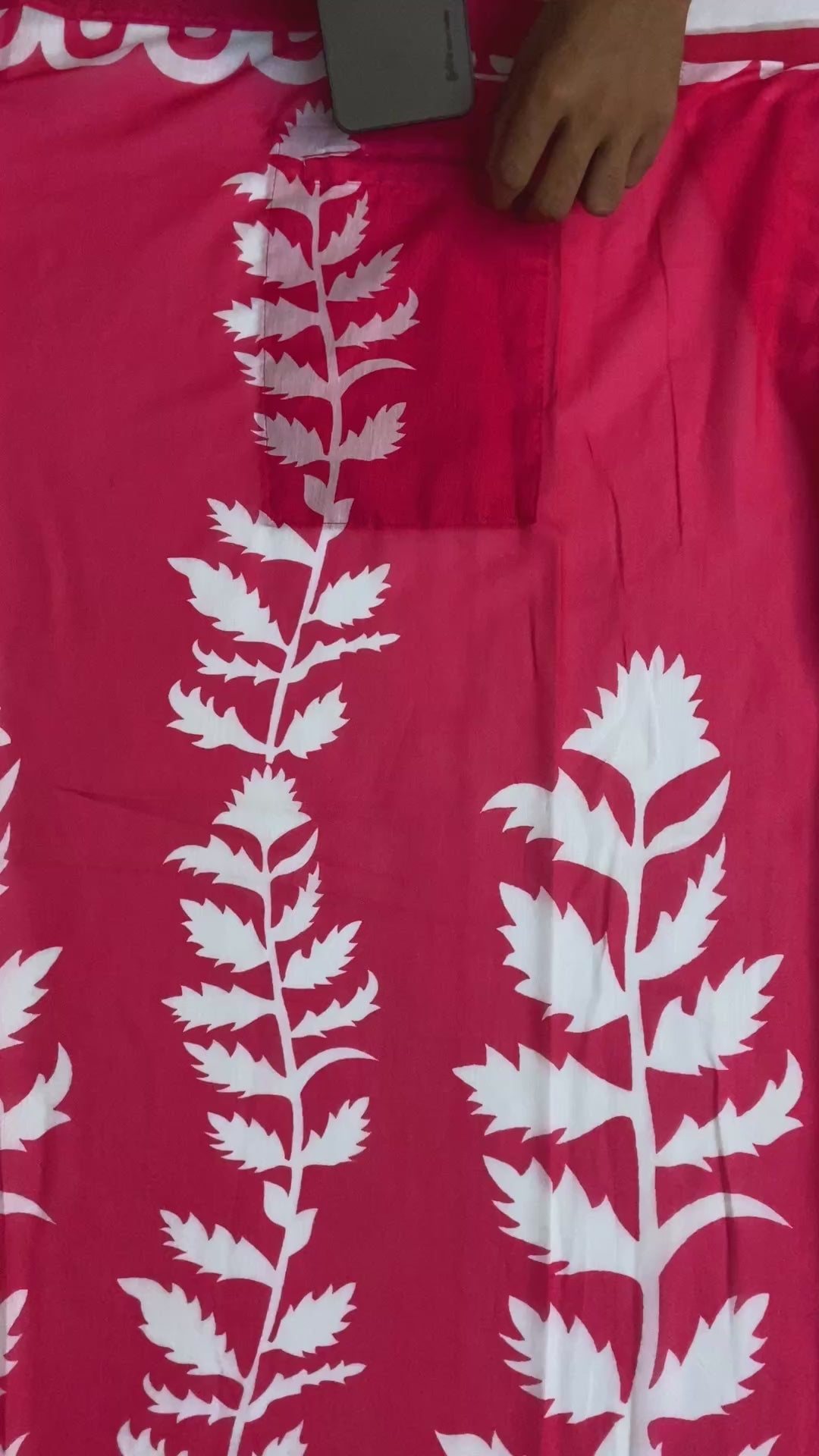 Pink Colour Mul Cotton Ready To Wear Saree With Pocket