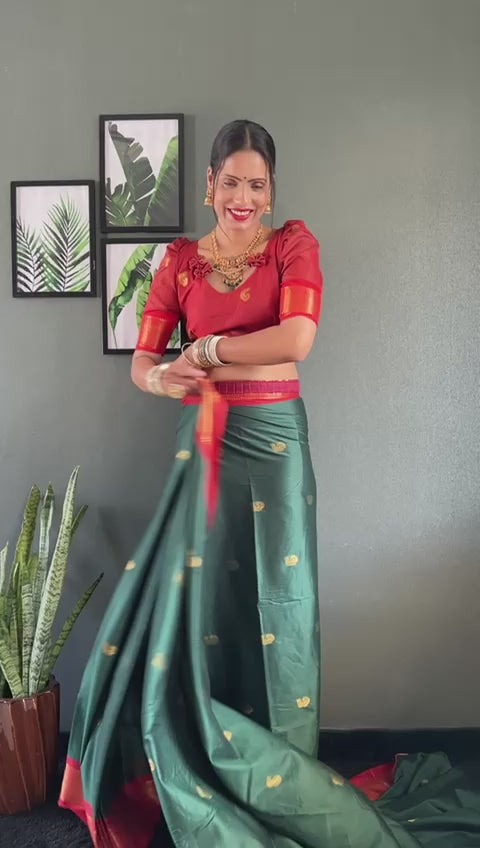 Cotton Silk Ready To Wear Saree Just In 1. MIN