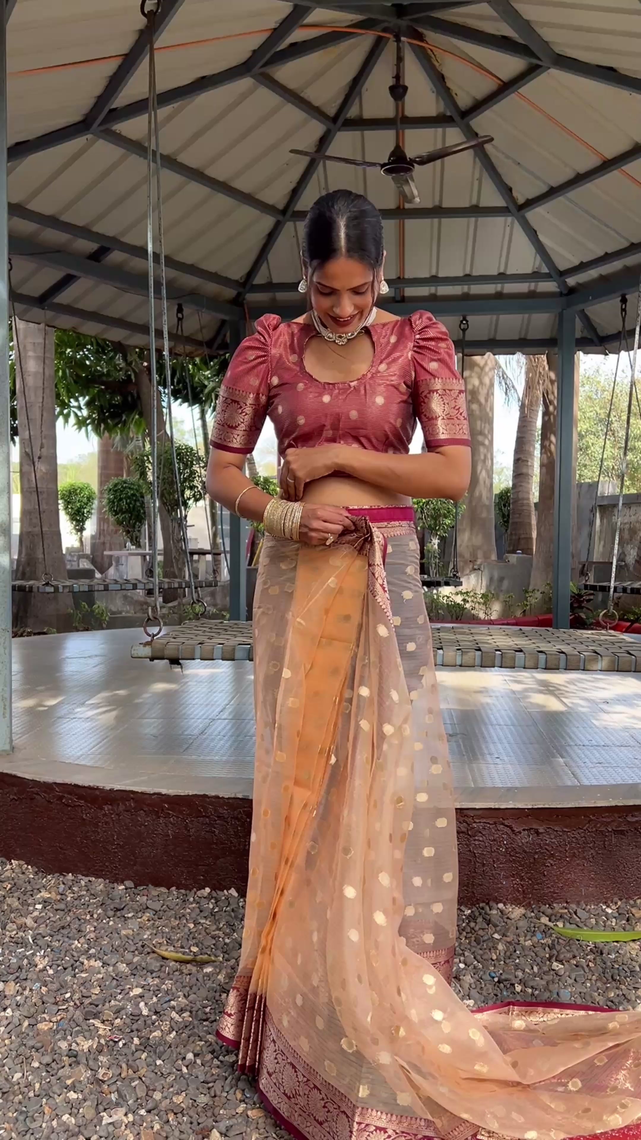 Graceful Ready To Wear Soft Organza Silk Saree With Blouse Piece