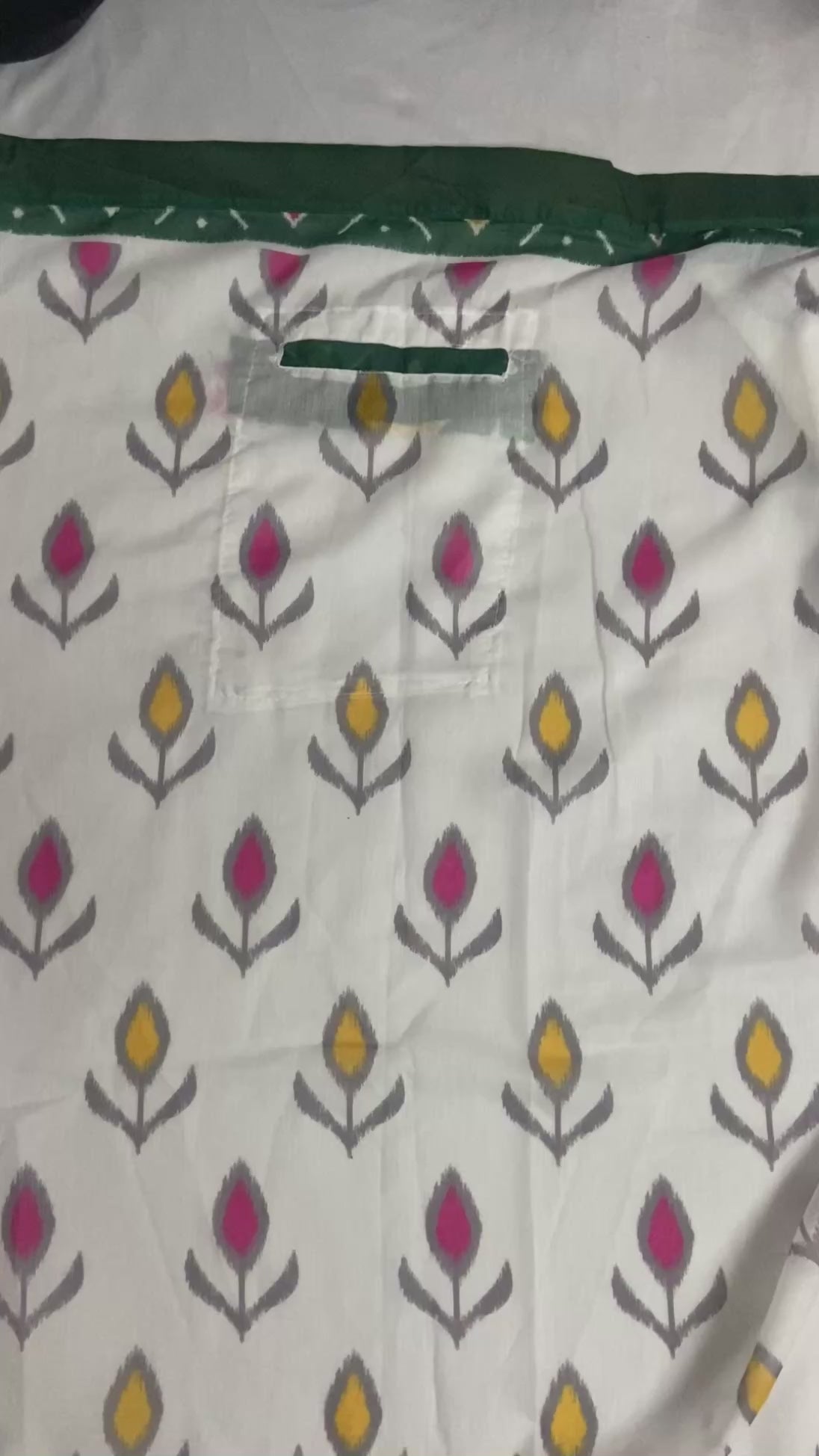 White Colour Mul Cotton Ready To Wear Saree With Pocket