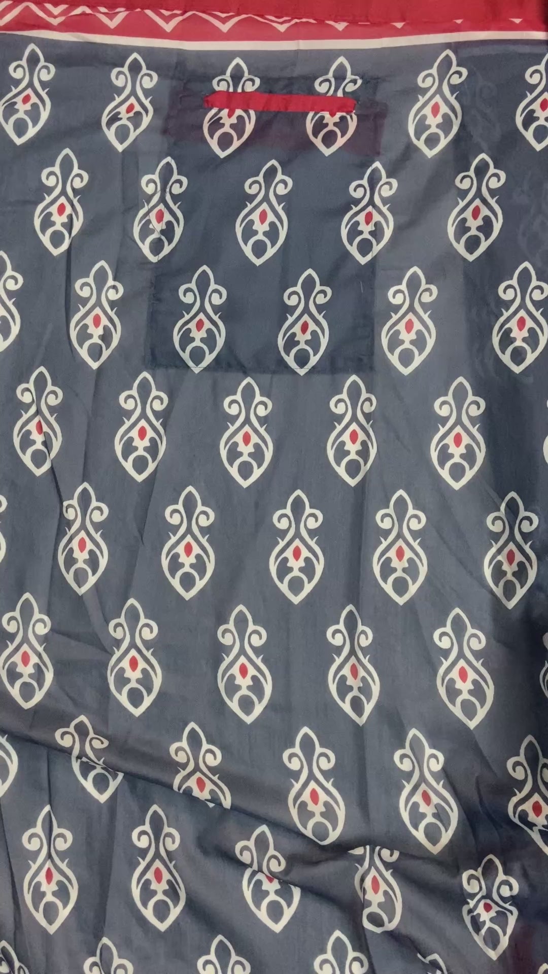 Blue Colour Mul Cotton Ready To Wear Saree With Pocket