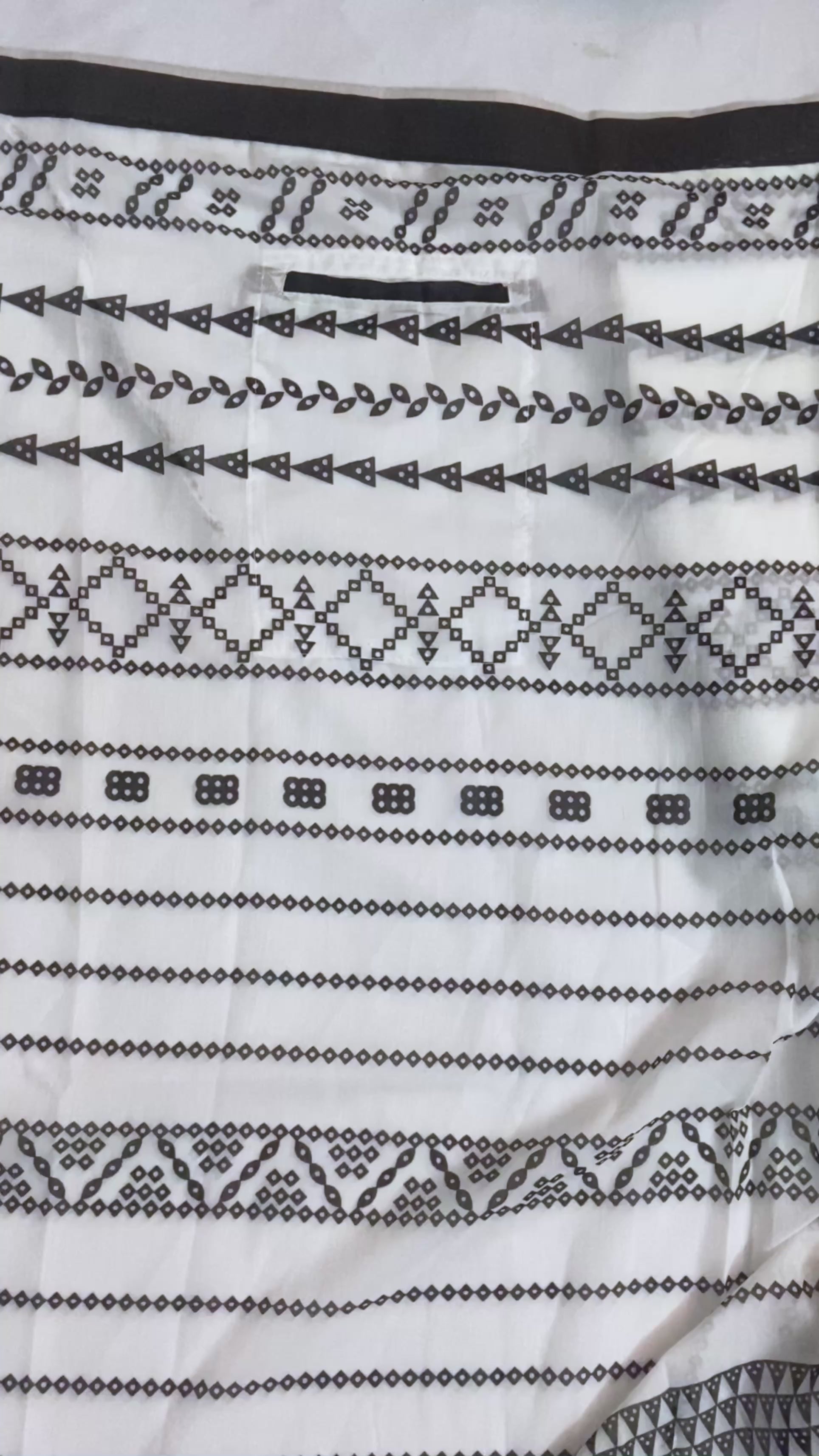 White Colour Mul Cotton Ready To Wear Saree With Pocket