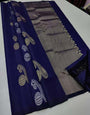Latest Designer Rich Pallu And Jacquard Work Blue Saree