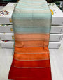 Multi Color Chiffon Saree With Weaving Work