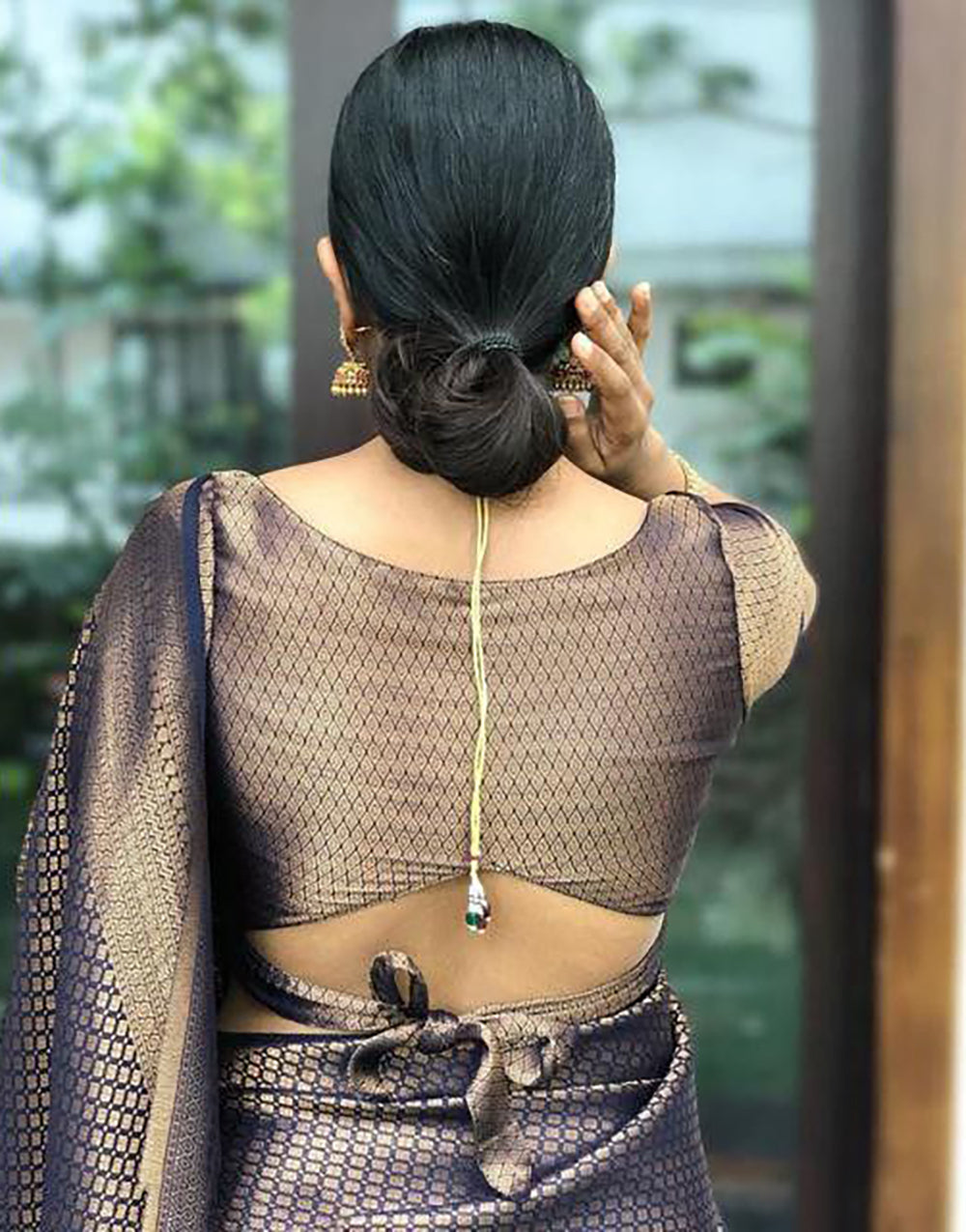 Navy Blue Colour Soft Silk Saree With Designer Blouse