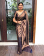 Navy Blue Colour Soft Silk Saree With Designer Blouse