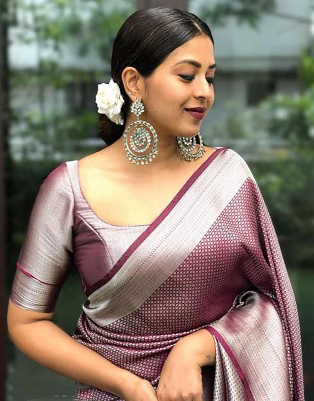 Latest Maroon Colour Soft Silk Saree With Fancy Blouse