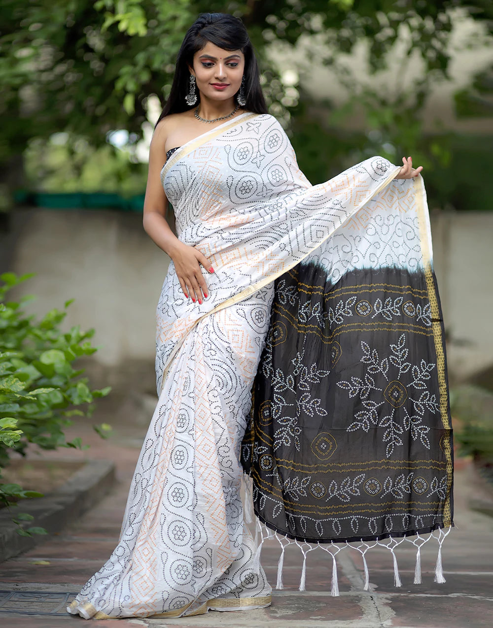 Colourful Bandhani Designer Wedding Wear Saree