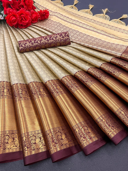 Cotton Silk Kanjivaram  Ready To Wear Saree