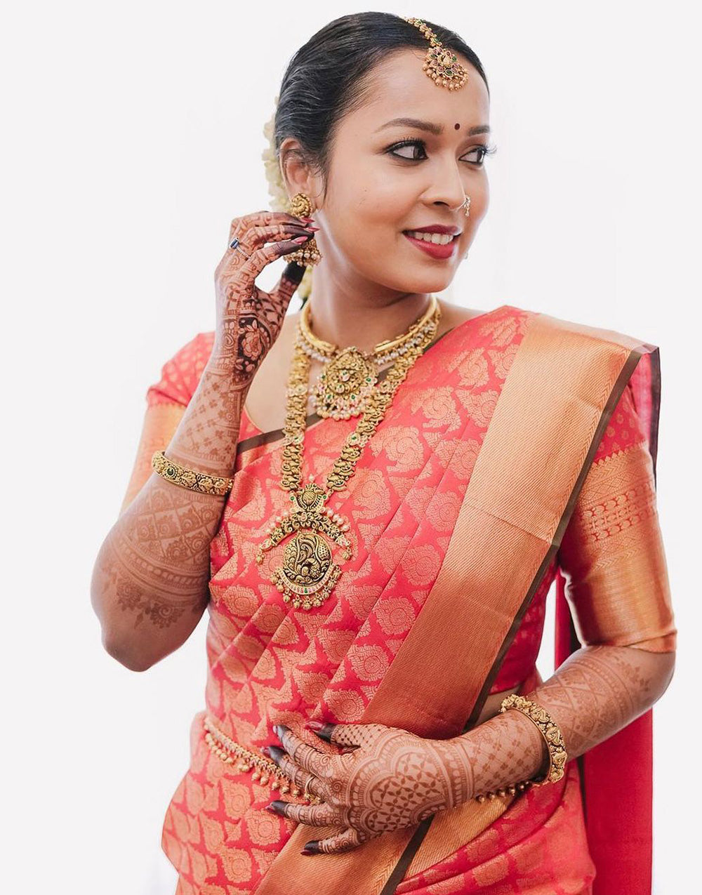 Red Banarasi Silk With Zari Weaving Work