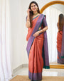 Gajari  Banarasi Soft Silk Saree With Zari Weaving Work