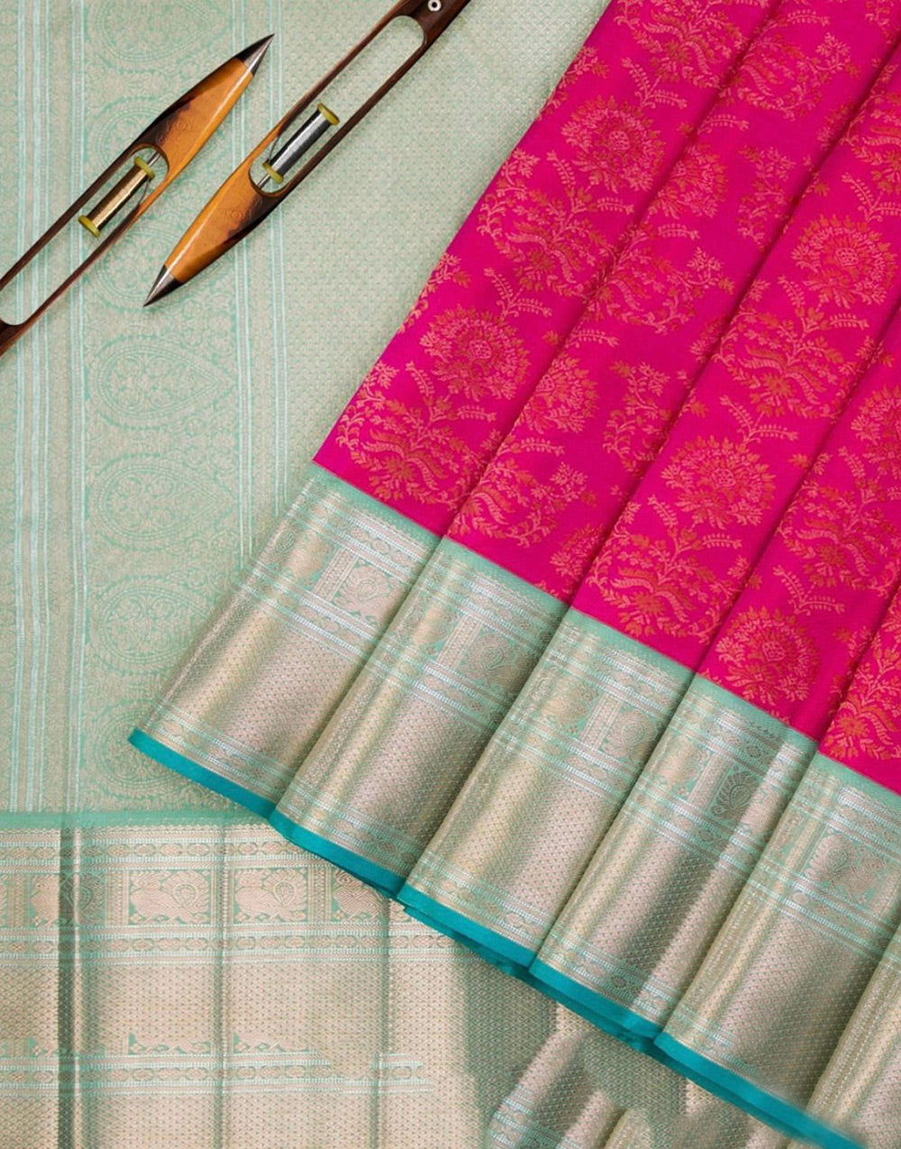 Pink Banarasi Soft Silk Saree With Zari Weaving Work