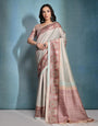 Glacial Green Cotton Silk Saree With Weaving Work