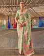 Olive Kashmiri Handloom Weaving Silk Silk Saree With Blouse