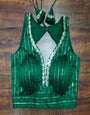 Castleton Green Silk With Sequence & Thread Work Blouse