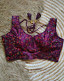 Purple Silk With Embroidery & Sequence Work Blouse