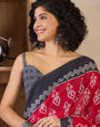 Pink Colour Mul Cotton Ready To Wear Saree With Pocket