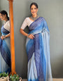 Chiffon Saree With Zari Work Patta Ready To Wear Saree