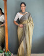 Chiffon Saree With Zari Work Patta Ready To Wear Saree